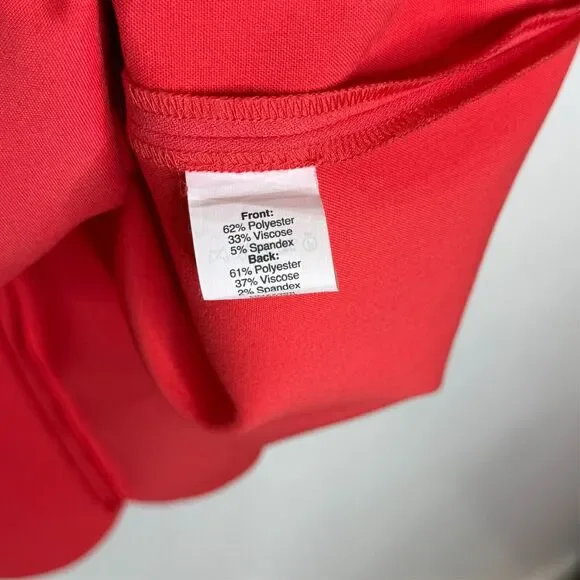 J Crew 12 Red Scalloped Shift Dress Timeless Chic Elegant Sleeveless - Picture 4 of 7